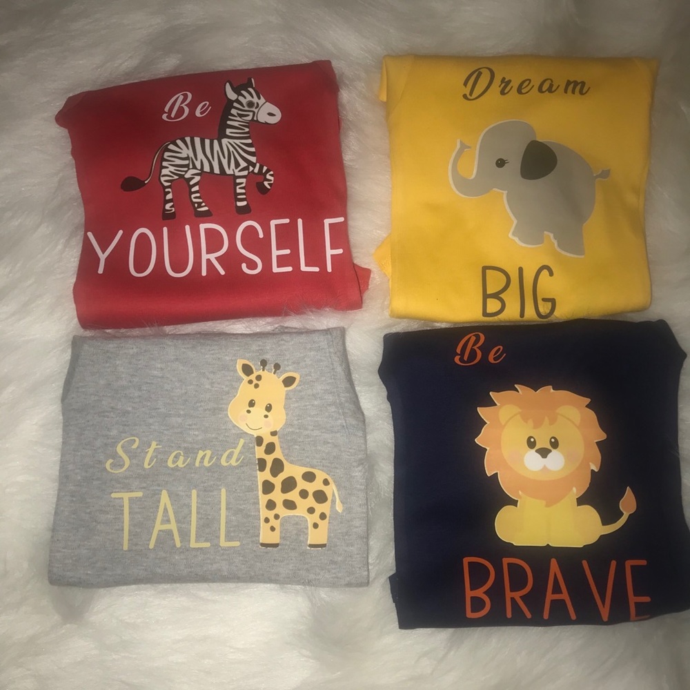 4 pack Inspirations Onesies any size color